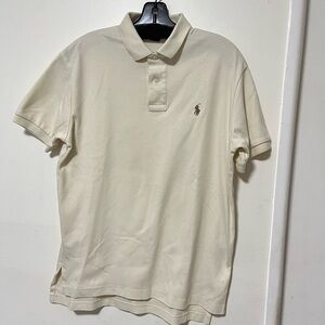 Ralph Lauren Men's Polo Shirt in Cream